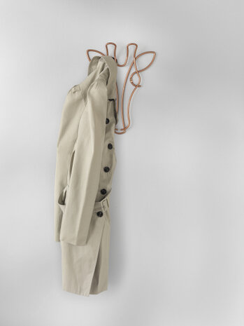 wandkapstok Safari Giraffe 33 x 20 cm staal koper