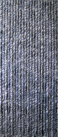 kattenstaartgordijn 220 x 90 cm pluche blauw/wit