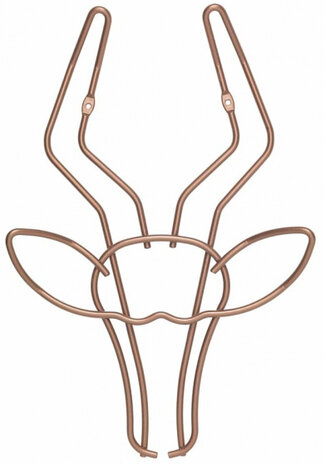 wandkapstok Safari Antilope 38 x 30 cm staal koper