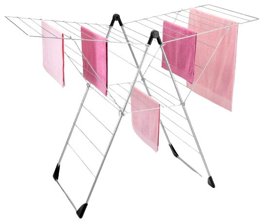 droogrek 133 x 58 x 106 cm RVS zilver/zwart