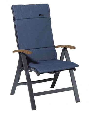 tuinstoelkussen Outdoor Panama 125 cm katoen blauw