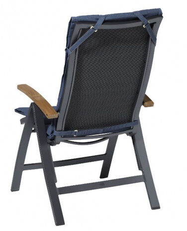 tuinstoelkussen Outdoor Panama 125 cm katoen blauw
