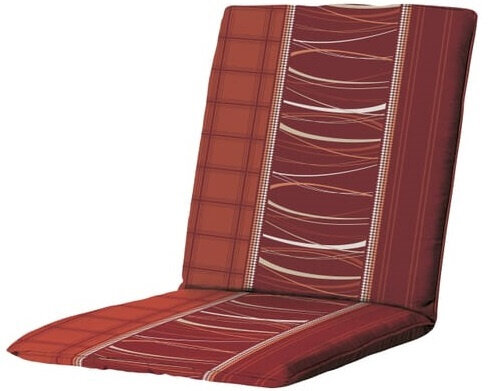 stapelstoelkussen Lines 97 x 49 cm polykatoen rood