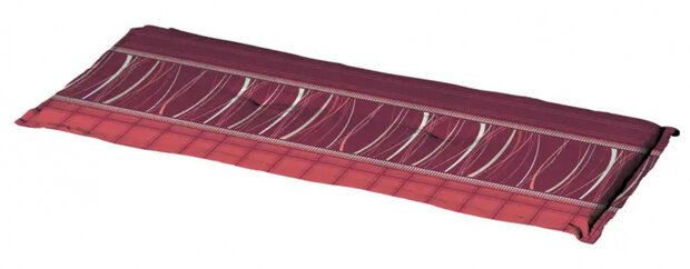 bankkussen Lines 120 x 48 x 7 cm polykatoen rood