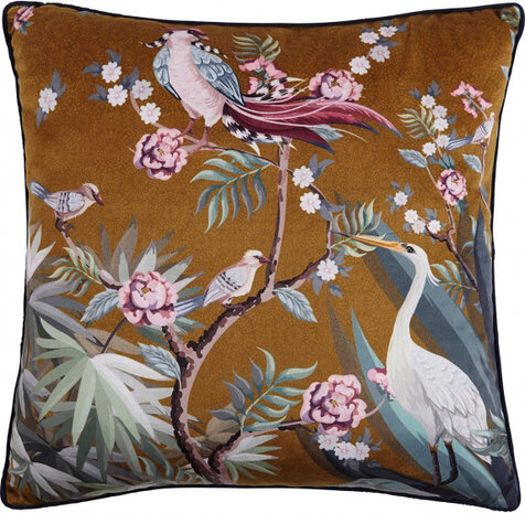 sierkussen Sarenza 48 x 48 cm polyester bruin