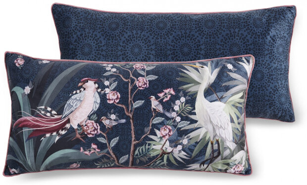 sierkussen Sarenza 30 x 60 cm polyester blauw