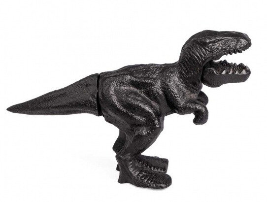 notenkraker Dinosaur 15 x 25 cm staal zwart