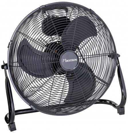 vloerventilator Retro 45 cm 3 standen 100W zwart