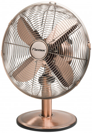 tafelventilator Retro 35 cm 3 standen 75&deg; 35W koper