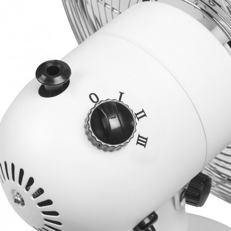 tafelventilator Retro 35 cm 3 standen 75&deg; 35W wit