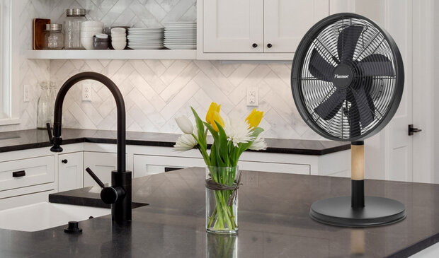 tafelventilator 35 cm 3 standen 80&deg; rotatie 35W zwart