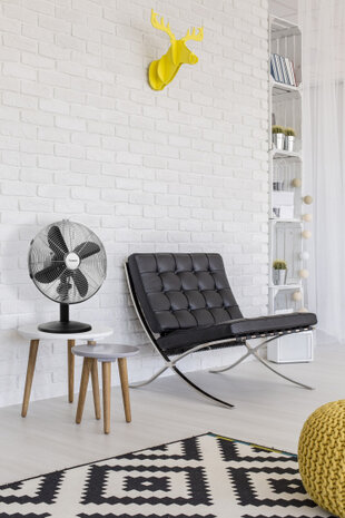 tafelventilator Retro 35 cm 3 standen 75&deg; 35W zwart