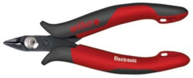 zijkniptang Electronic 118 mm staal zwart/rood