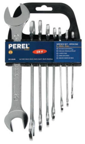 steeksleutel set 6-22 mm chroom zilver 8-delig