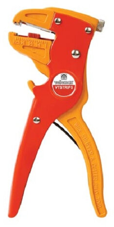knip- en striptang automatisch 25 mm staal geel/oranje