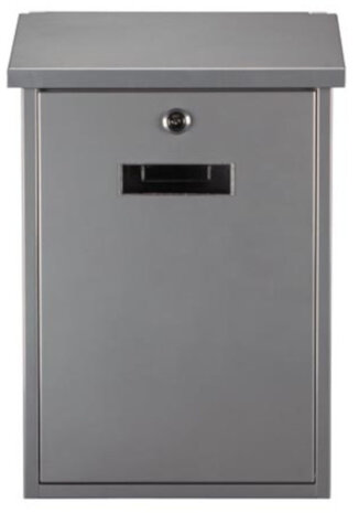 brievenbus Rio 39,5 x 27 cm staal zilver