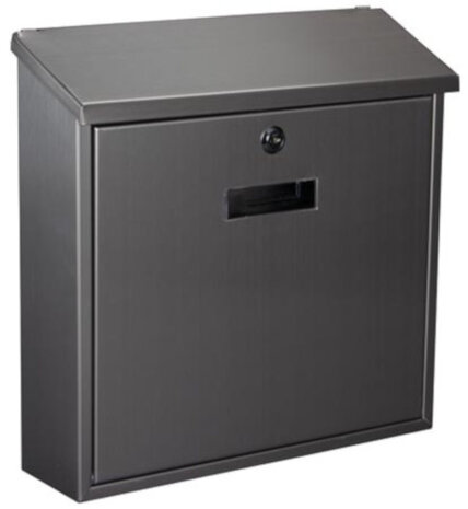 brievenbus Monaco 36,8 x 36,5 cm RVS zilver
