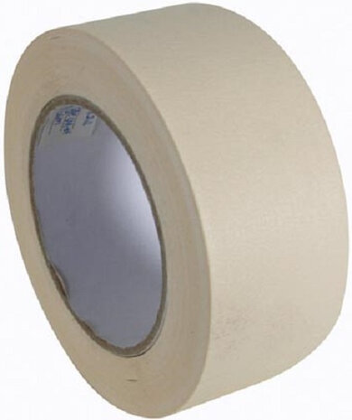 afplaktape 500 x 0,5 cm papier wit