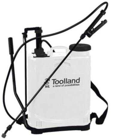 rugdruksproeier 16 liter PVC wit/zwart 4-delig