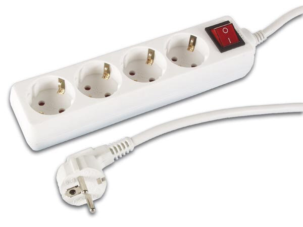 stekkerdoos 3 meter 3500 W wit