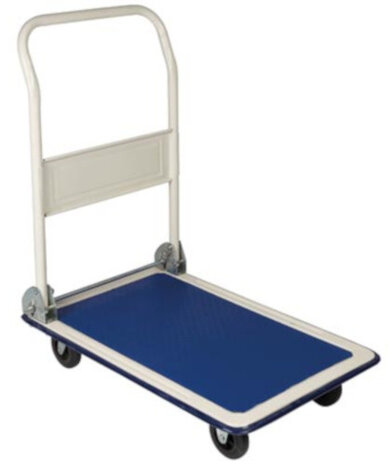 dolly met handvat 72,5 x 47,5 cm 150 kg staal blauw/wit