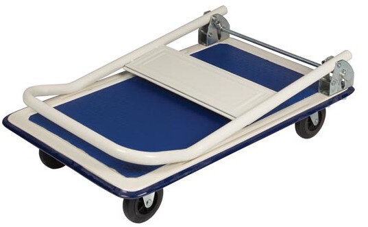 dolly met handvat 72,5 x 47,5 cm 150 kg staal blauw/wit