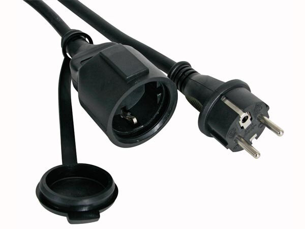 verlengkabel 10 meter rubber zwart