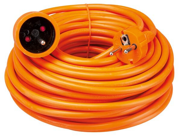 verlengkabel 20 meter rubber oranje