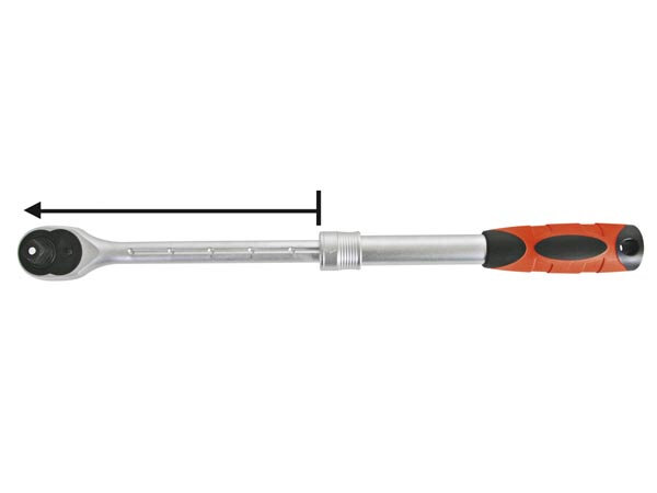 ratelschroevendraaier 72T 315-455 mm zilver