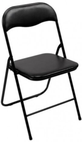 vouwstoel 38 x 43 x 78 cm PVC/staal zwart