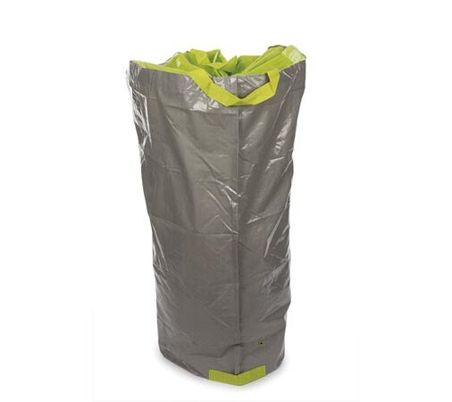 tuinafvalzak 400 liter 79 x 103 cm polyetheen grijs/groen