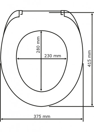 WC-bril Samos 37,5 x 44,5 cm duroplast taupe