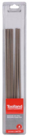 laselektroden rutiel 300 x 2,5 mm RVS bruin 8 stuks