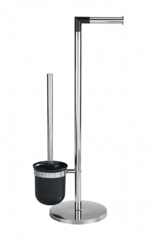 toiletborstel/rolhouder Parus 57 x 25,5 cm RVS zilver