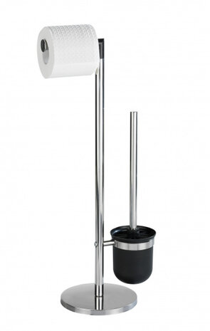 toiletborstel/rolhouder Parus 57 x 25,5 cm RVS zilver
