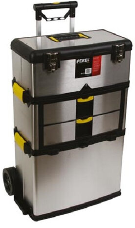 gereedschapskoffer 57 x 35,4 x 83 cm RVS zilver