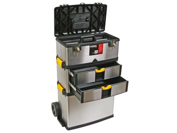 gereedschapskoffer 57 x 35,4 x 83 cm RVS zilver