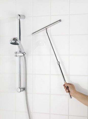 douchewisser telescopisch 37-59 cm RVS/zink zilver