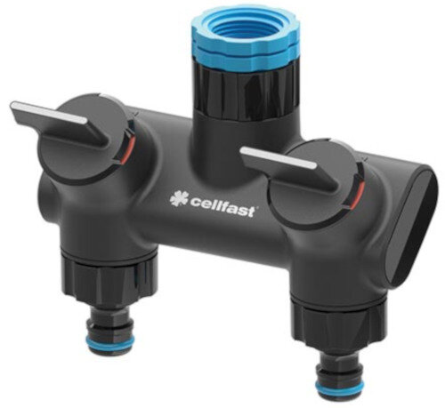 waterverdeler Ideal Line Plus 2-weg 3/4&quot;-1&quot; zwart