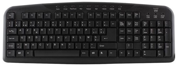 toetsenbord USB Multimedia Azerty zwart