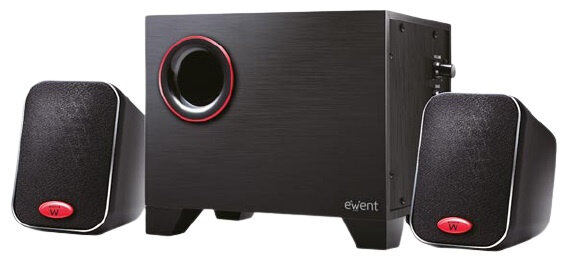luidspreker Stereo 2.1 met subwoofer 180 Hz 15 W zwart