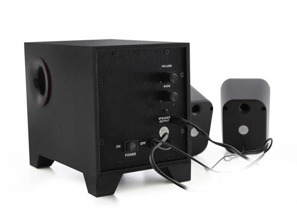 luidspreker Stereo 2.1 met subwoofer 180 Hz 15 W zwart