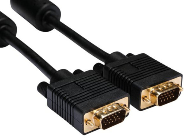 VGa/Svga naar&nbsp;VGa/Svga-plug 5 m M-M koper zwart