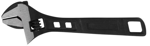 engelse sleutel 15 cm carbon/staal zwart/zilver