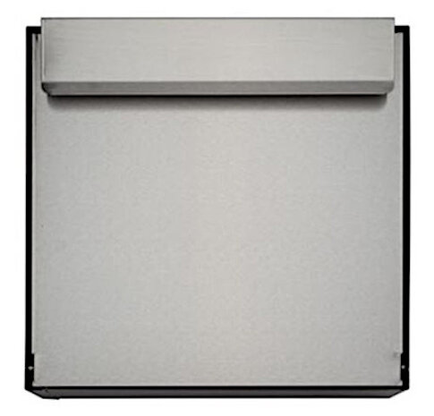 brievenbus Palermo 35 x 35 cm RVS zilver/zwart