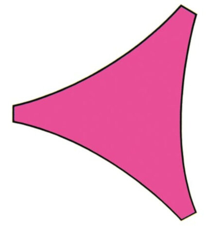 schaduwdoek driehoekig 3,6 meter polyester fuchsia