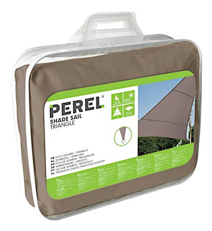 schaduwdoek vierkant 3,6 meter polyester taupe