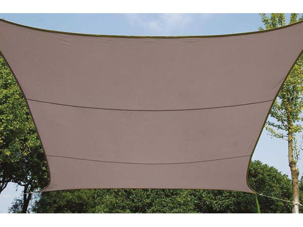 schaduwdoek vierkant 3,6 meter polyester taupe