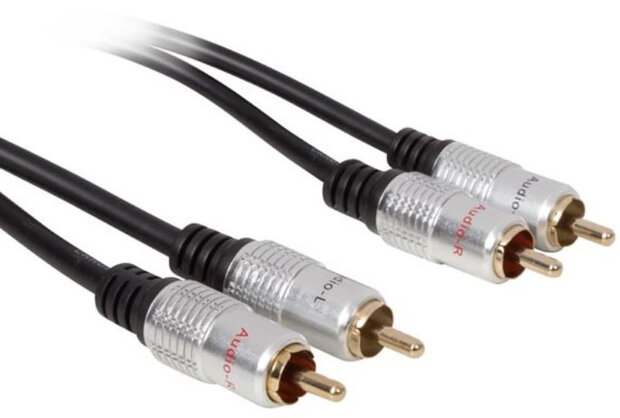 audiokabel RCA 75 cm koper zwart