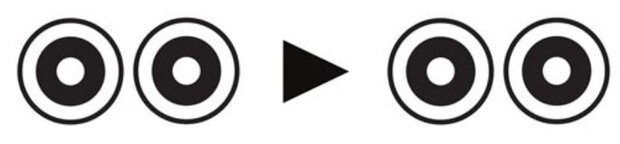 audiokabel RCA 75 cm koper zwart